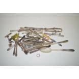 A quantity of plated and silver cutlery,