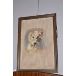 An oil painting of a terrier.