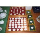A collection of reproduction cast intaglio's seals, some framed individually,