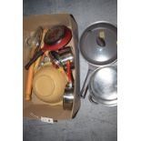 A box of kitchen ware,