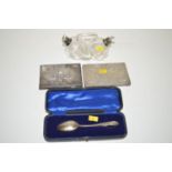 A silver spoon in fitted case, by W.G.