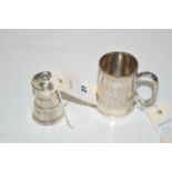 A silver christening cup, by Hilliard & Thomason,