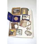 A quantity of Victorian coinage, silver brooches and sundries.