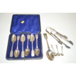 A set of six silver teaspoons, London 1843,