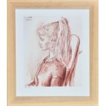 After Pablo Picasso - "Portrait of Silvette", signed in pencil by Silvette David,