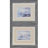 After Robert Leslie Howey - "Whitby" and "Landing the catch at Runswick Bay", signed in pencil,