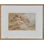 William Weightman Ward - Rural scene with cottage, signed and dated 1917,