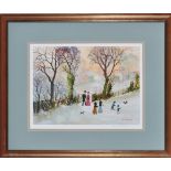 After Helen Layfield Bradley - "Going home through the snow", signed in pencil,