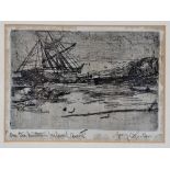 George Edward Horton - "On The Northumberland Coast", signed and inscribed in pencil, etching,