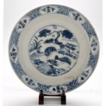 Blue and white dish,