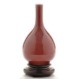 Speckled red glaze bottle vase,
