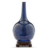 Speckled blue glaze bottle vase,