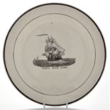 A late 18th/early 19th Century creamware plate, by Dixon, Austin & Co.