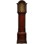 William Tucker, Exeter: a Georgian mahogany longcase clock, with brass roman dial,