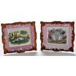 Two 19th Century Sunderland lustre plaques, by Dixon & Co.