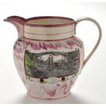 A 19th Century Sunderland lustre jug, by Dixon, Austin & Co.