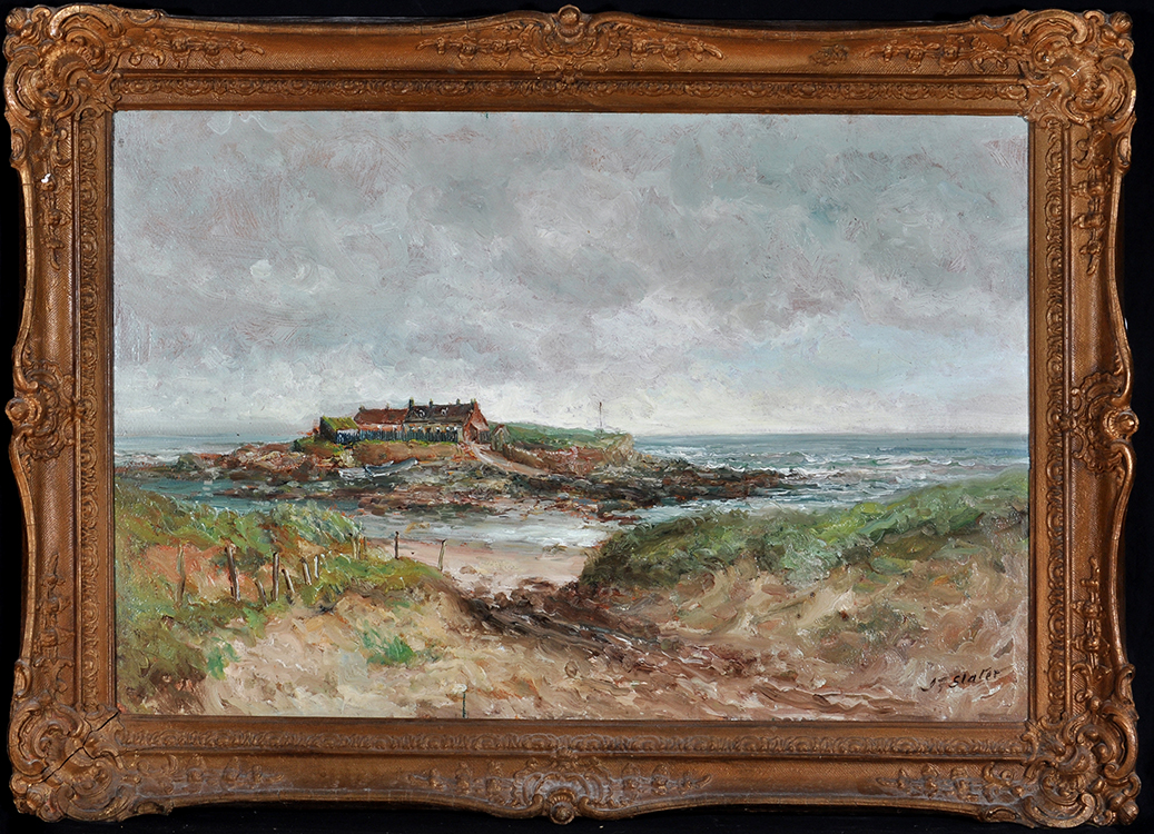 John Falconar Slater (1857-1937) "Bate's (St. Mary's) Island", signed, oil on board 59.