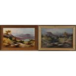 J*** Barclay (19th/20th Century) Views in North Wales, signed, oil on canvas 24.