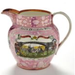 A 19th Century Sunderland lustre jug, by Moore & Co.