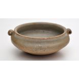 Small opaque glaze stoneware censer shaped bowl,