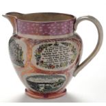 A 19th Century Sunderland lustre jug,