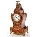 Japy Freres et Cie: a Louis XV style tortoiseshell effect and giltmetal mantel clock,