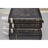 Bible, English, The Holy Bible, 3 vol, 4to, roan leather gilt, plates, Cambridge,