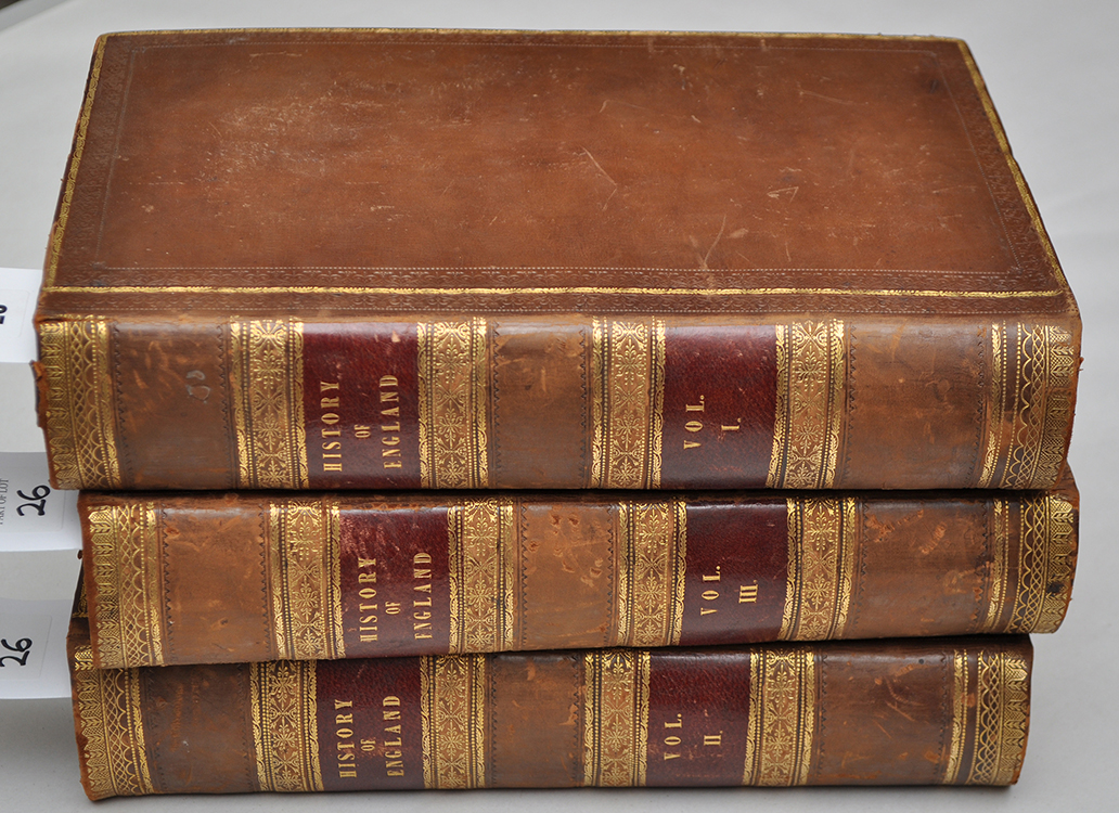 Hume (David), Tobias Smollett and Edward Farr, The History of England, 3 vol, large 8vo,