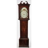 A Georgian inlaid mahogany longcase clock,