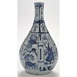 Blue and white bottle vase,