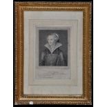 Manner of S*** Harding (20th Century) A portrait of Jane Shore, with inscriptions on labels verso,