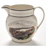 An early 19th Century Sunderland creamware jug, by Dixon & Co.