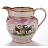 A 19th Century Sunderland lustre jug, by Dixon & Co.