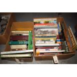 *A collection of modern books, subjects mostly railway and fishing, in two boxes.