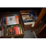 *A collection of geography and travel books covering many countries of the World, in two boxes.