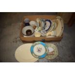 *A collection of miscellaneous 19th Century and other ceramic plates; vases; etc.