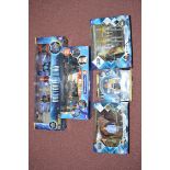 Five boxed Doctor Who figure sets by Character Options Ltd.