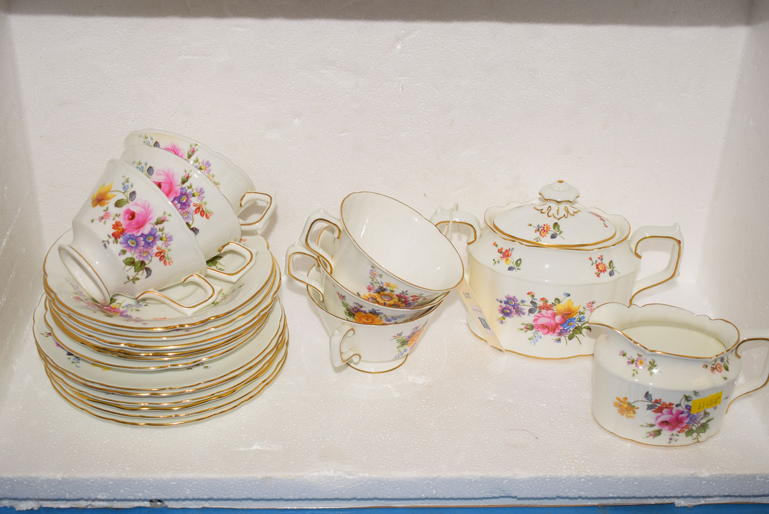 A Royal Crown Derby part afternoon tea set, comprising: six cups, six saucers, six plates,