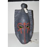 A latex mask of Sutekh The Destroyer, with fitted cable and battery receiver.