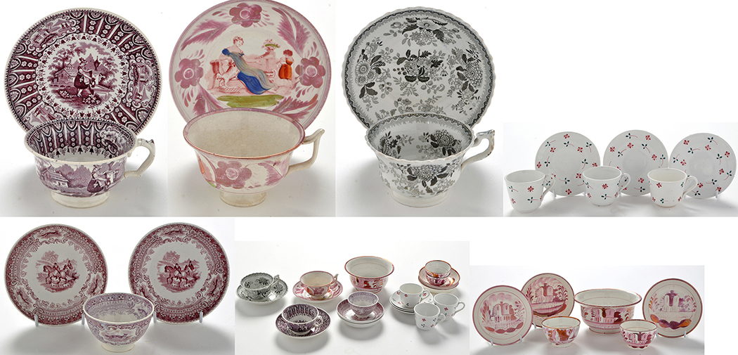 A quantity of Sunderland tea china, to include: a Dixon, Austin & Co.