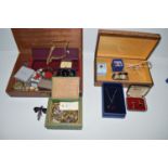 A quantity of costume jewellery; watches; pendants; etc.