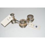 A three-piece silver condiment set, by Joseph Gloster Ltd.