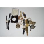 A quantity of costume watches, including: pocket watches; and wristwatches.