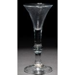 Drawn trumpet baluster wine glass of the KitKat type,