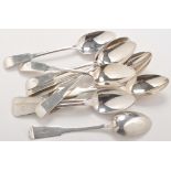 Twelve George III dessert spoons, by John Ziegler (also marked with unidentified AM),