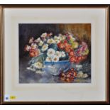 Marion Broom (1878-1962) A still-life study of flowers in a bowl, signed, watercolour,