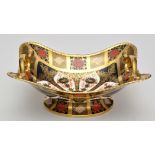 Royal Crown Derby two-handled basket, 'Imari' pattern,