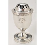 A George III silver pepperette, by N.H.