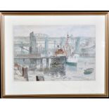 T*** W*** C*** (20th Century) "The Cargoships, Lochside, Moored at Newcastle",