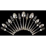 A George V flatware service, by Brook & Son, Edinburgh 1924,